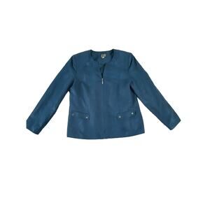 JM Collection Womens Blazer Teal Size 12
